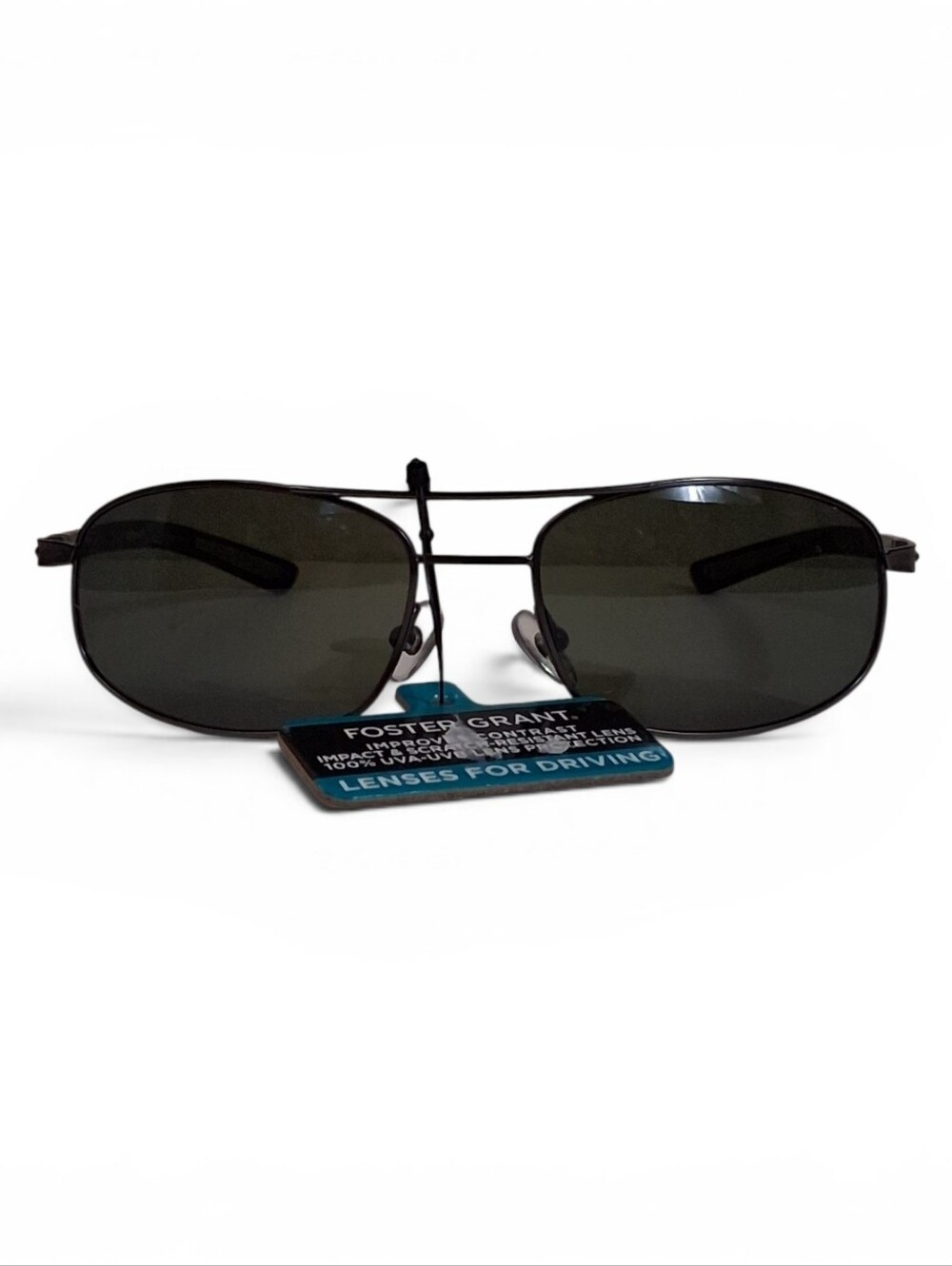 NEW Foster Grant Black Driving Sunglasses UV Protection  - Dark Tint
